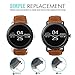 for Skagen Falster Band, Lamshaw Crazy Leather Strap Replacement Band for Skagen Falster 1 / Skagen Falster 2 Smartwatch (Crazy Leather- Brown)