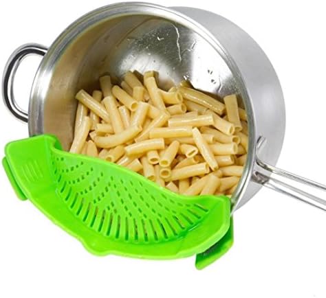 BESSKY New Kitchen Extras Silicone Clip-On Snap and Strainer Clip Colander
