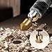Countersink Drill Bit+Center Punch, Baban Countersink Drill Bit Set 6 Pcs 1/4'' Hex Shank HSS 5 Flute Countersink 90 Degree Center Punch Tool Sets For Wood Quick Change Bit 6mm-19mm
