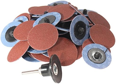WD Tools 10620 50-Pc 120 Grit Professional 2-Inch Roll On Lock Sanding Disc w/ Mandrel
