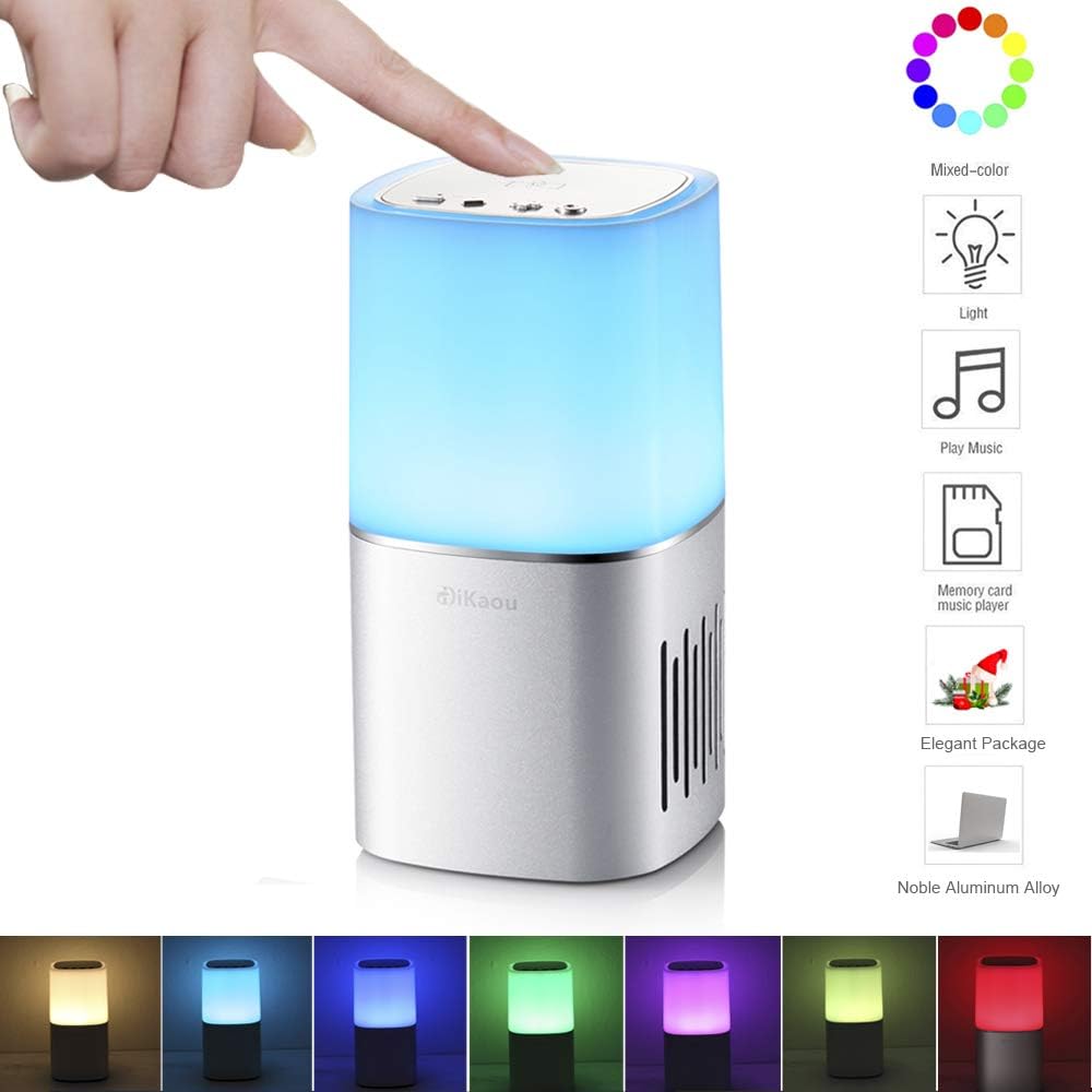 mrcool touch bedside lamp with bluetooth speaker
