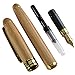 Natural Handcrafted Bamboo Fountain Pen Set with Ink Refill Converter, Business Signature Calligraphy Pens, Luxury Fine Gift Pens, Smooth and Easy Writing for Office School with Gift Box - no Ink