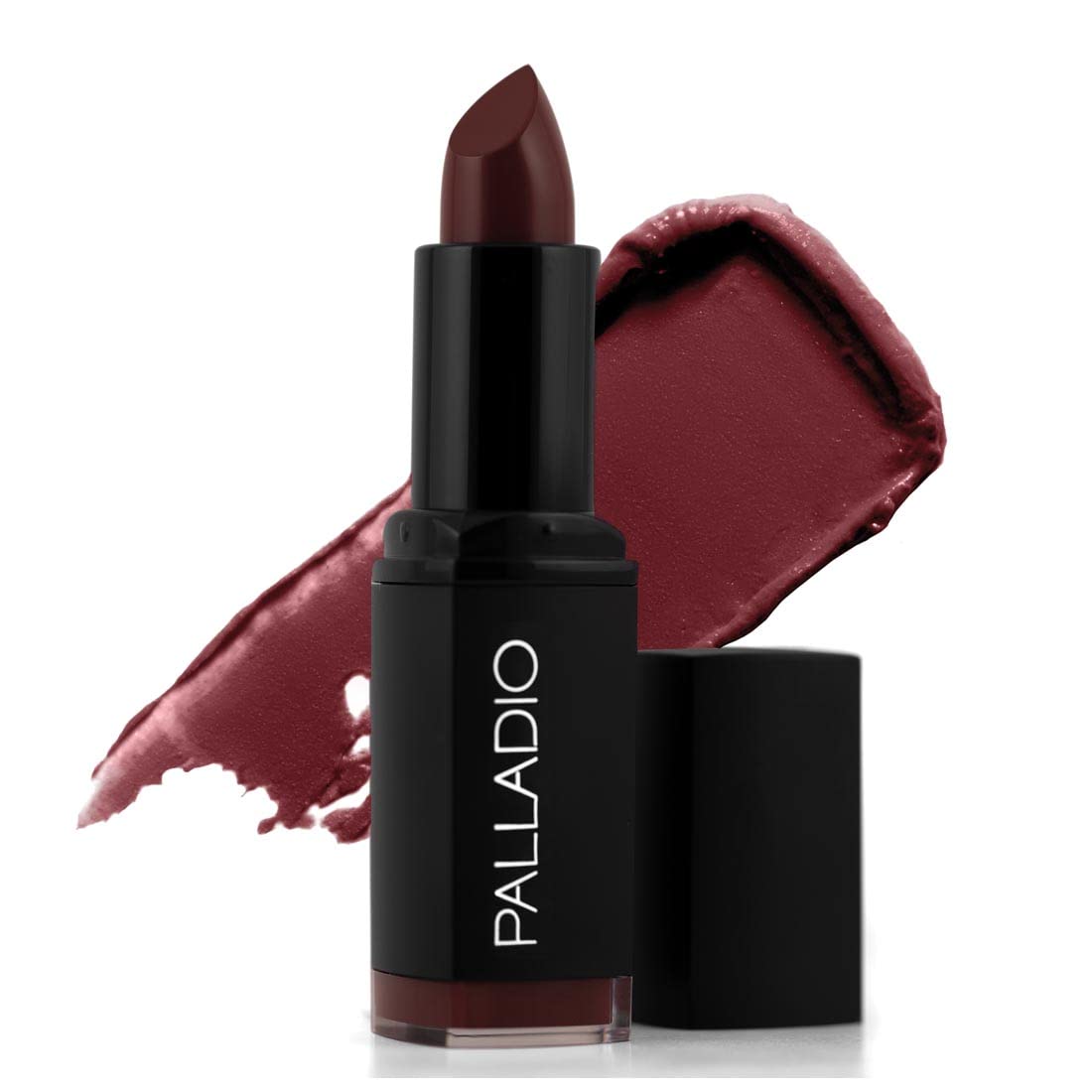 Palladio Herbal Dreamy Matte Lipstick Lip Color, Full of Moisture and Color Pigment, Smooth Application, Full Coverage, Long Lasting Wear, Luxe Matte Finish, Does Not Dry Lips, Plum Majesty