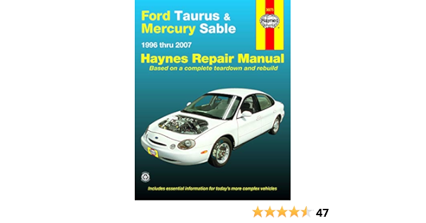 Ford Taurus Mercury Sable 96 07 Haynes Repair Manual Layne Ken 9781620921449 Amazon Com Books