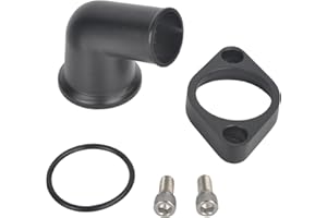 TBAPFS 15° Swivel Water Neck Aluminum Black Thermostat Housing Compatible with SBC BBC Chevy 265 283 305 307 327 350 383 400 396 402 427 454 472 502 348 409 ENGINES