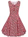 ACEVOG Cocktail Dress 1950's Floral Vintage Christmas Party Dress Plus Size