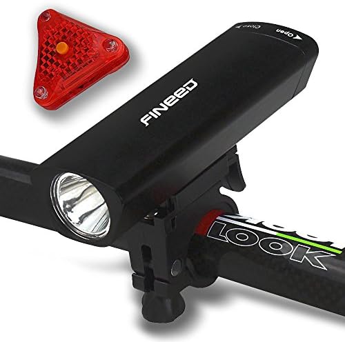 Fineed Bike Light Set Super Bright Bicycle Headlight and Taillight Bike Lights Front and Rear