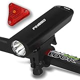 Super Bright Led Bicycle Light Set Fineed Waterproof Headlight Taillight for Bike