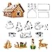 18-Piece 3D Christmas Cookie Cutters Set- Gingerbread House, Christmas Tree, Deer and Sled DIY Cookies Molds for Holiday ,Halloween& Christmas