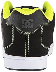 DC Men's Net XE Skate Shoe, Black/Lime, 8.5 D D US