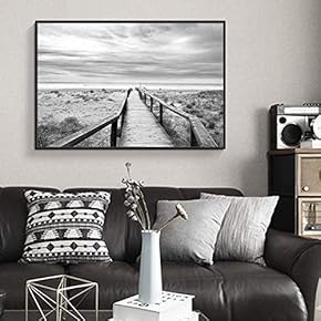 Framed Canvas Wall Art for Living Room, Bedroom Walking Bridge into Skyline Canvas Prints for Home Decoration Ready to Hang - 16x24 inches