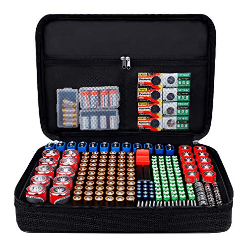 ENGPOW Battery Organizer,Fireproof Battery Organizer Storage Case with