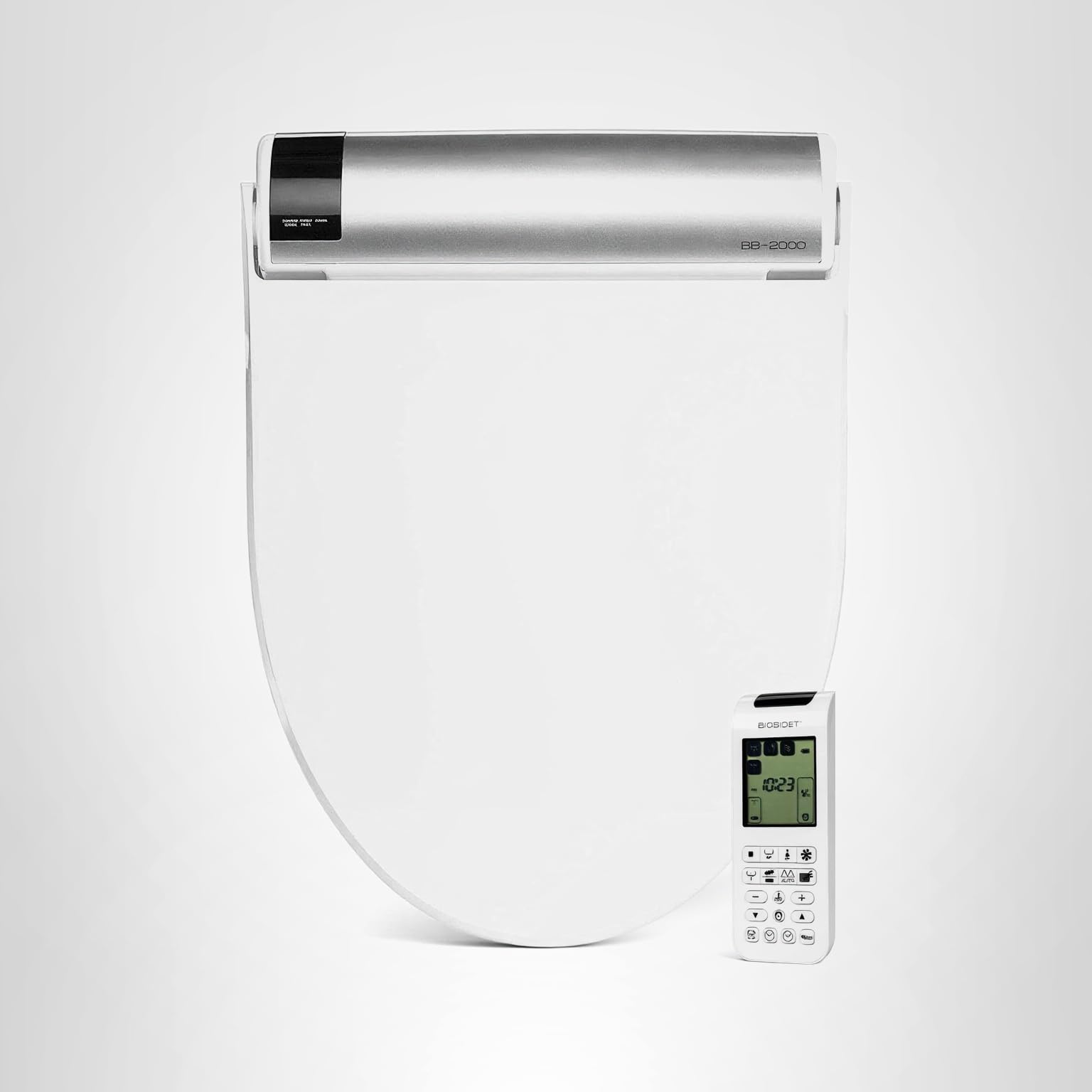 Bio Bidet BB2000 Bliss Electric Bidet Toilet Seat, Warm Water with Air Dryer, Heated Seat with Sensor and Slow Close Lid, Night Light, Remote Control, Elongated, White