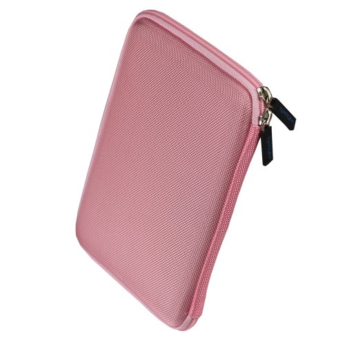 iGadgitz Pink EVA Travel Hard Case Cover Sleeve for New Amazon Kindle 4 Wi-Fi 6" E Ink Display Ereader (Latest Generation Released October 2011)