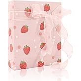 Geluode Strawberry Wrapping Paper, Pink Strawberry Gift Wrap Paper for Birthday, Baby Shower, Summer Hawaii Theme Party, Aloha Luau Pool Party, Holiday, 4 Sheets Folded Flat 20x28 inches