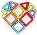 Cre8tive Toys Magnetic Building Tiles Set with Carousel, 52 Pieces