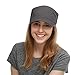 The Hat Depot Cadet Military Army Baseball Cap Tie Dye & Washed Cotton Basic & Distressed Cadet Brushed Cotton Cap (1. Basic - Charcoal)