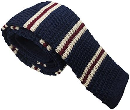 Szeagle Men's Polyester Stripe Designs Square End 2" Knitted Man Kniting Ties