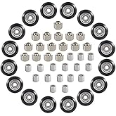 SeekLiny 48 PCS 3D Printer POM Pulley Wheel Set with Pulley Bearing Included 16 PCS POM Wheel 16 PCS Eccentric Spacer 16PCS Round Column for Creality Anycubic Anet Series 3D Printer Ender 3