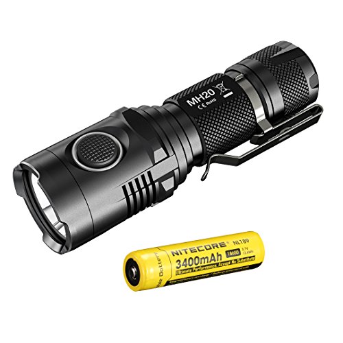 Nitecore MH20 Neutral White 1000 Lumen USB Rechargeable LED Flashlight with 3400mAh 18650 Battery …
