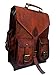 Satchel And Fable Vintage Leather Backpack Laptop Messenger Bag Rucksack for Men Women