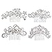 ANBALA 4 Pack Bridal Wedding Hair Comb Bridal Hair Clip Crystal Rhinestones Pearls Women Wedding Hair Comb Wedding Decoration Headpiece for Brides Silver
