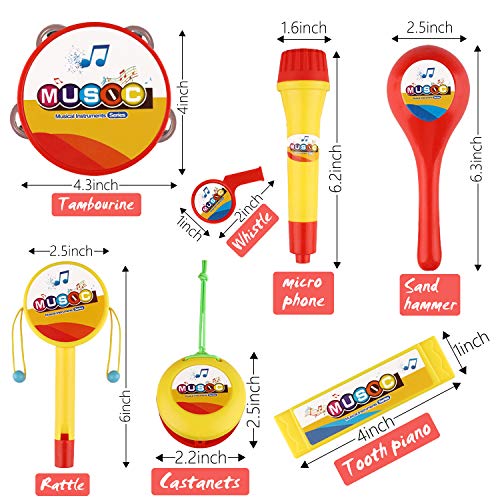 image for Jeicy Toddler Musical Instruments,20PCS Wind Brass Instruments Toys fo