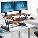 Vari Height Adjustable Standing Desk Converter – Pro Plus 36 – Stand Up Desk for Dual Monitors – Butcher Block