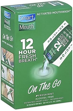 Smart Mouth Activated Mouthwash 10-Count On-the-Go Travel Packs in Fresh Mint
