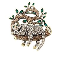 Heidi Daus Lazy Leopard Crystal Pin Web Gorgeous SOLDOUT RET$189