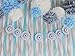 First Birthday Boy Decorations Baby Blue White Grey Baby Boy First Birthday Party Decorations Tissue Paper Pom Pom Tassel Garland Circle Garland for Gey Elephant Baby Shower Decorations Boy