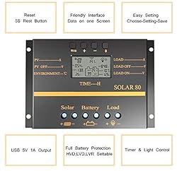 Solar Charge Controller 80A PWM 12V 24V 1920W Solar
