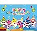 Baby Shark Birthday Decorations Cute Shark Backdrop for Baby Shower Party Banner 7x5ft Vinyl Photo Background Studio Props