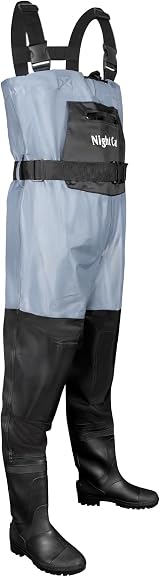 Night Cat Waterproof Chest Waders with Boots Men Women Blue UK 11 view 2