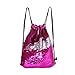 Play Tailor Sequin Drawstring Bag Flip Sequins Backpack Outdoor Sports Bag Dance Bag