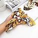 Cieovo 6pcs Hair Scrunchies Chiffon Elastic Hair Bands Bowknot Pearls Hair Ties Elastic Hair Bands Hair Bow Chiffon Ponytail Holder for Women Rope Hair Accessories