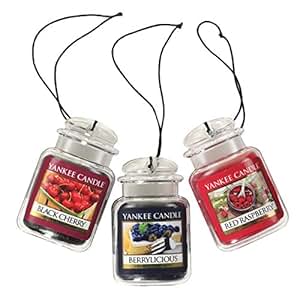 yankee car air freshener (Berrylicious, Air Candle Freshener Black Ultimate Jar Amazon.com: 3 Car Yankee Pack Hanging