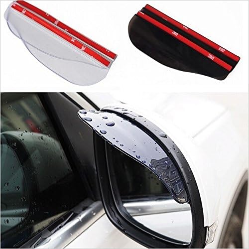 Fashion 2pcs/pair Car Rearview Mirror Rain Shade Guard Sticker Black White Auto Vehicle Accessories Gift
