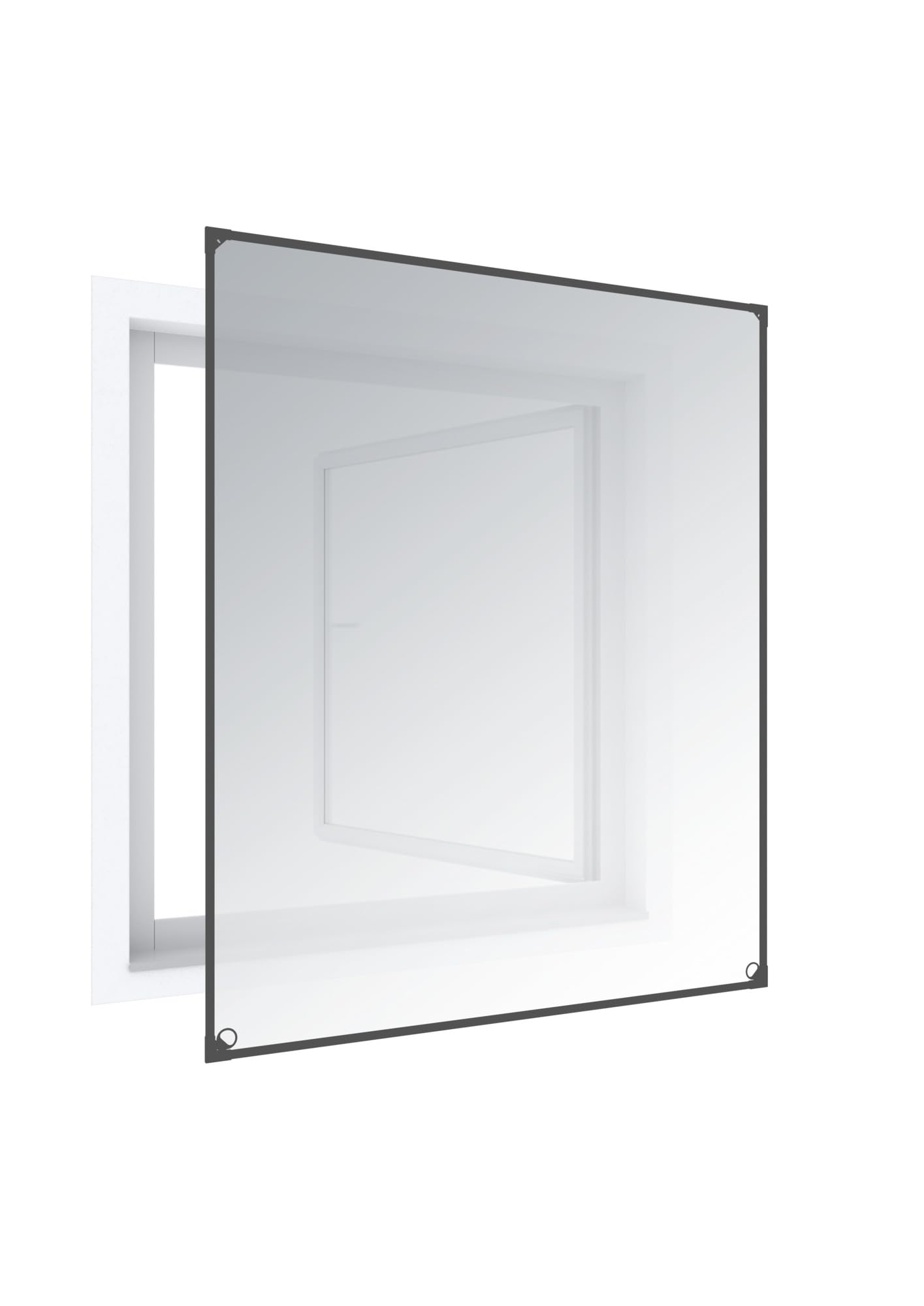 Windhager Insect Protection and Sun Protection Magnetic Frame, Magnetic Frame for Windows, Fly Screen, Mosquito Screen, Tool Assembly, 100 x 120 cm, Anthracite, 03270