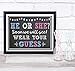 Katie Doodle Baby Gender Reveal Party Supplies Favors Decorations Centerpiece | Includes 8x10 Wear-Your-Guess Sign [Unframed], GR502, Black/Pink/Blue