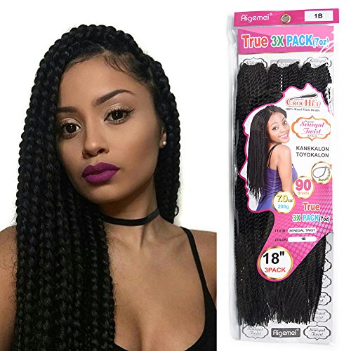 18 Senegalese Twist Crochet Hair Braids Small Havana Mambo