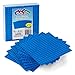 SCS Direct Brick Building Blocks Blue Stackable Baseplates - 5