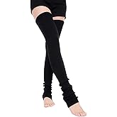 Sdfvsdg 27 or 34 Inch Leg Warmers Thigh High Socks Knit Over the Knee Footless Extra Long Warm Winter Socks for Women Yoga