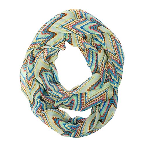 Wrapables Retro Lightweight Infinity Scarf, Boho Blue