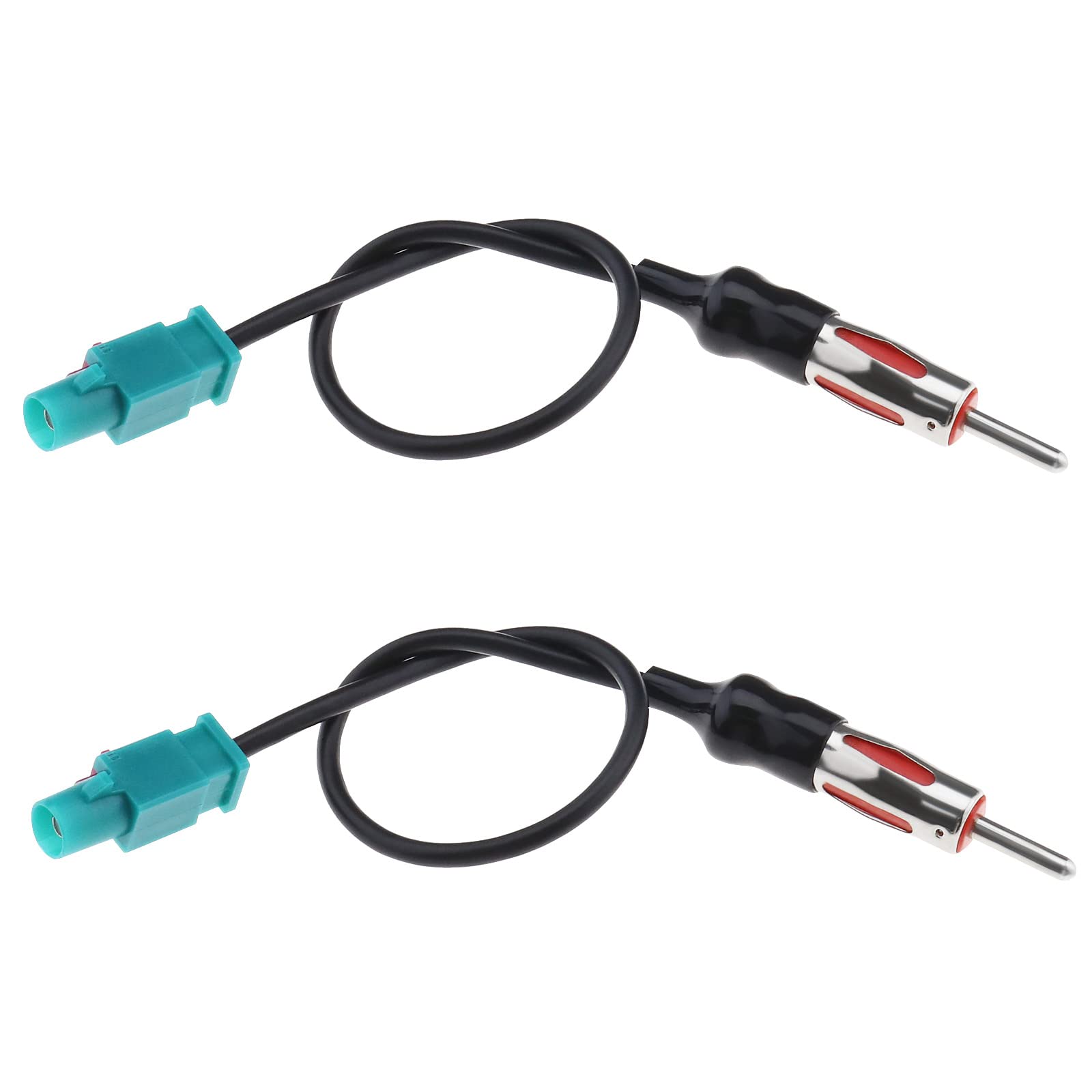 Create idea 2PCS Fakra Z Male to DIN Male Adapter Cable Car Stereo FM Radio Antenna Connector Cable Aerial Adaptor for Car Radio FM Modulator 25cm