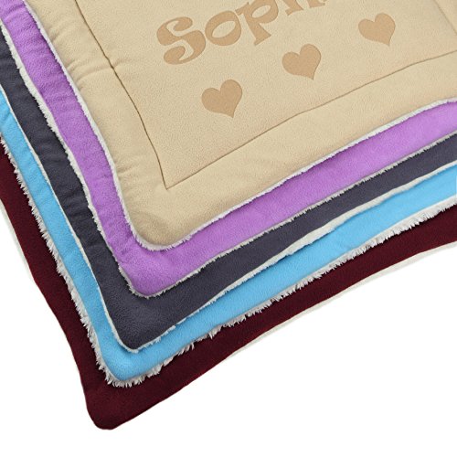 Dog Nap Mat With Design (Large) - Hearts, Bones, Paws
