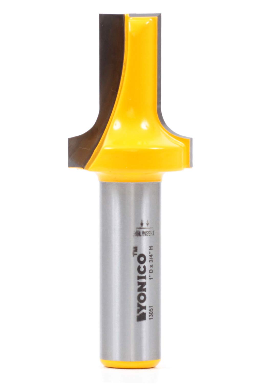 Yonico 13051 1-Inch Height x 1/4-Inch Radius Dado Cutting Round Over Groove Router Bit 1/2-Inch Shank