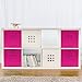 Sorbus Foldable Storage Cube Basket Bin (4 Pack, Pink)