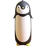 ChezMax Penguin Cartoon Stainless Steel Thermos Water Bottle for Kids Water Bottle 9.5oz Black