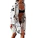 Womens Cover up Bohemia Tassel Swimsuit Beachwear Bikini Dress, H, O/S